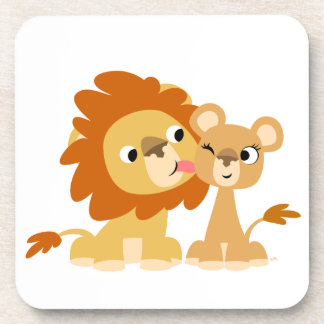 Posavasos El beso: Las tiernas de la pareja de leones Person