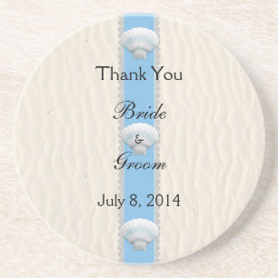 Posavasos El boda de playa del Seashell le agradece