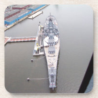 El buque de guerra New Jersey desde arriba