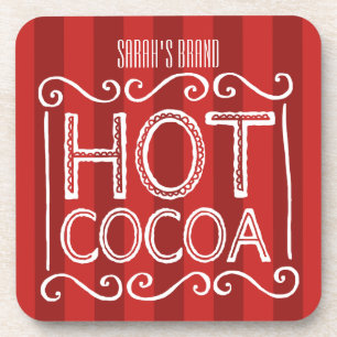 Posavasos El cacao caliente con las rayas rojas añade su