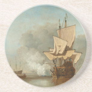 Posavasos El cañón tiró por Willem van de Velde el más j