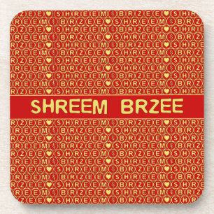 Posavasos El cántico rojo de oro Shreem Brzee atrae riqueza