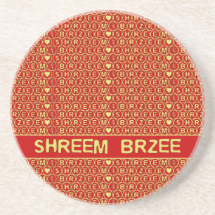 Posavasos El cántico rojo de oro Shreem Brzee atrae riqueza