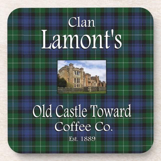 Posavasos El Castillo Antiguo de Clan Lamont hacia Coffee Co (Frente)