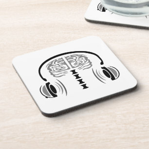 Posavasos El cerebro de la materia gris escucha música