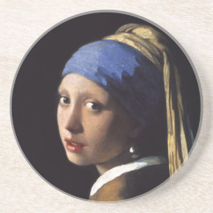 Posavasos El Chica con una perla por Johannes Vermeer