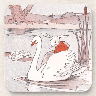 Posavasos El cisne sereno da a conejo una elevación