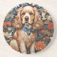 El Cocker Spaniel William Morris inspiró la floral