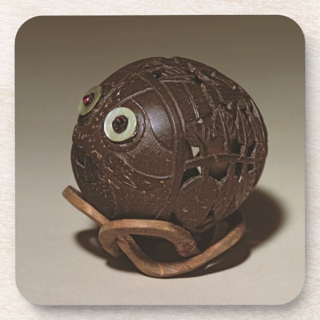 Posavasos El coco esculpió en una cara, c.1895 (Frente)
