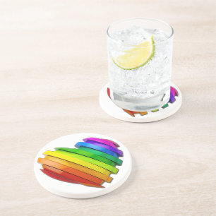 Posavasos El corazón tridimensional escultural de SlipperyJo
