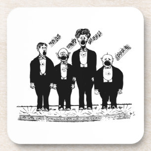 Posavasos El Cuarteto, cantantes de barbería,