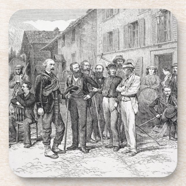 Posavasos El cuarto de club de Zermatt en 1864, "de la (Frente)