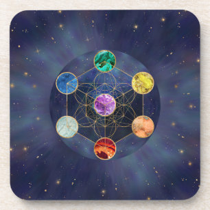 Posavasos El cubo de Chakras de Metatron es una geometría s