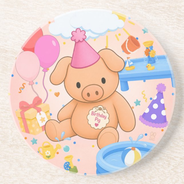 Posavasos ¡El cuento de Hamhock's Pink Splashtastic! (Frente)