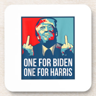 Posavasos El dedo medio de Donald Trump, Biden Harris Americ
