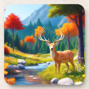 Posavasos El Deer Dorado en el bosque 987679