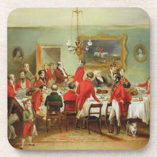 Posavasos El desayuno de la caza, Pasillo del soltero, 1836 (Frente)