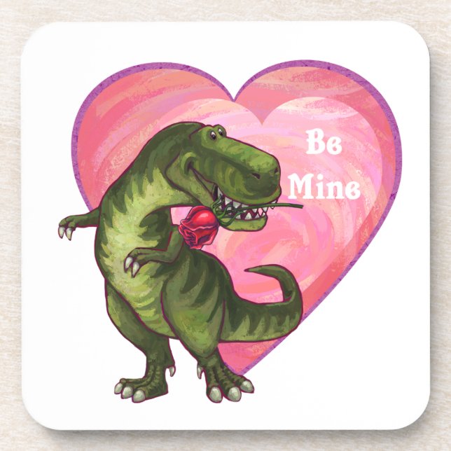 Posavasos El día de San Valentín de Tyrannosaurus (Frente)