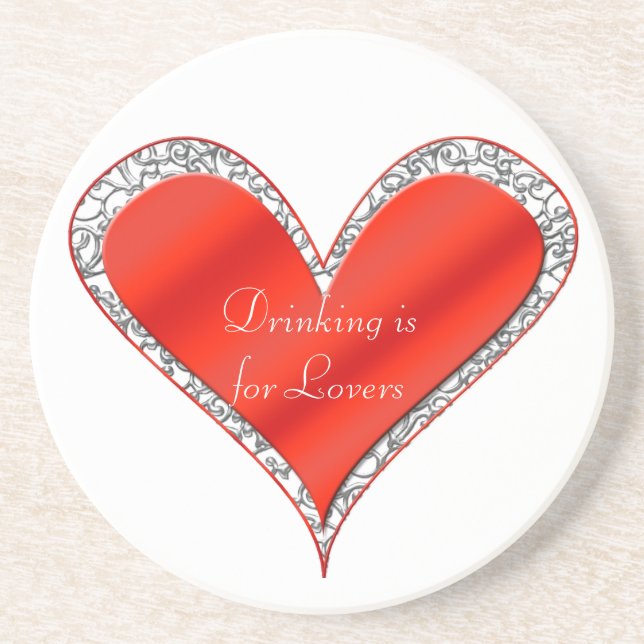 Posavasos El día de San Valentín Heart Coaster (Frente)