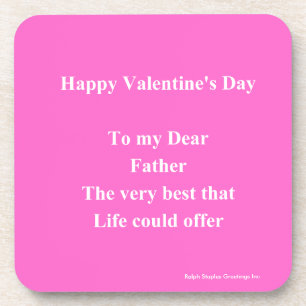 Posavasos el día de San Valentín padre