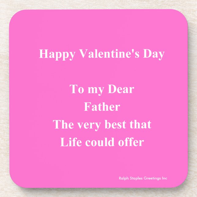Posavasos el día de San Valentín padre (Frente)