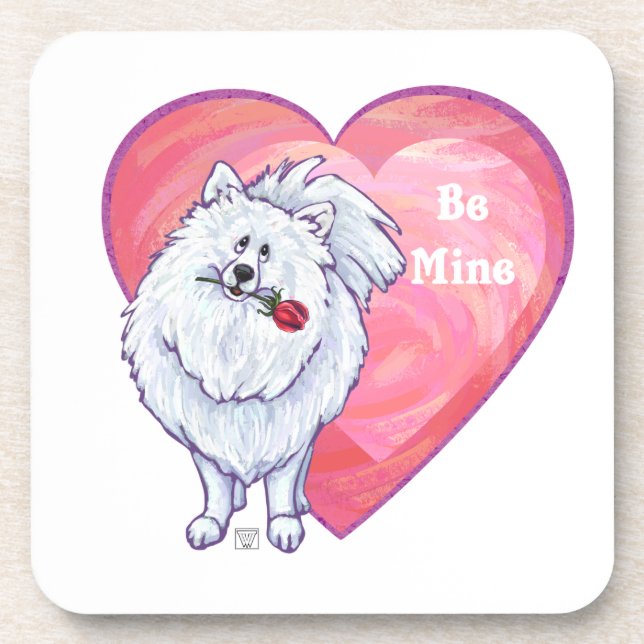 Posavasos El día de San Valentín Pomerania Blanca (Frente)