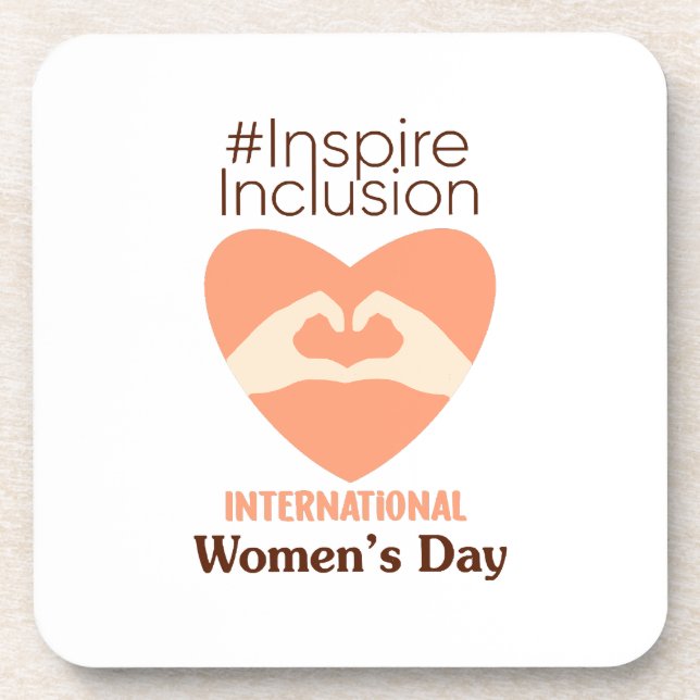 Posavasos El Día Internacional de la Mujer 2024 inspira la i (Frente)