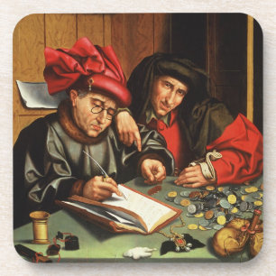 Posavasos El dinero Lenders (aceite en el panel del roble)