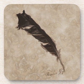 Posavasos El diseño de la Fila de Pájaros de Raven