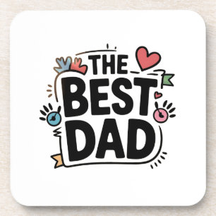 Posavasos El diseño de texto de Mejor Papá