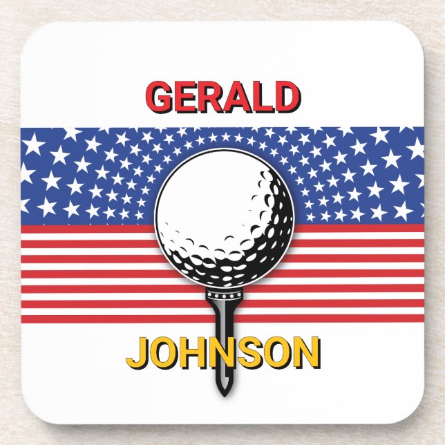 Posavasos El diseño patriótico del golf en Estados Unidos (Frente)