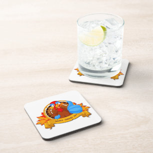 Posavasos El divertido diseño de Acción de Gracias al estilo