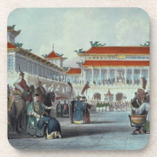 Posavasos El emperador Teaon-Kwang que revisa el suyo