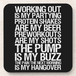 Posavasos El entrenamiento es mi fiesta - Motivación del gim