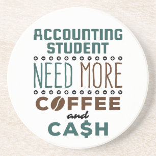 Posavasos El estudiante de contabilidad necesita más café y