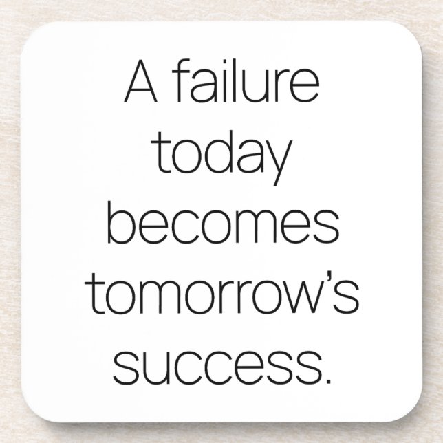 Posavasos El éxito de mañana es una dura montaña de plástico (Frente)