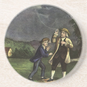 Posavasos El experimento de cometas y relámpagos de Benjamin