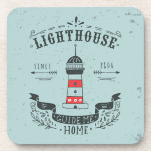 Posavasos El faro me dirige el poster casero