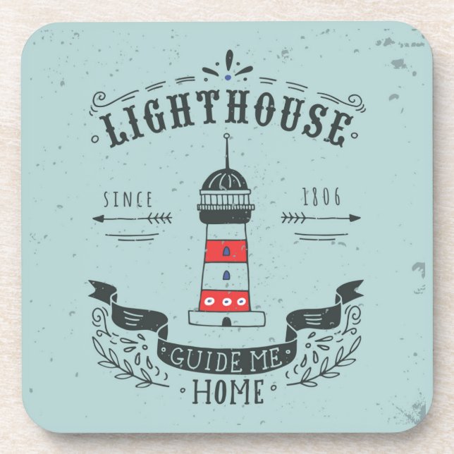 Posavasos El faro me dirige el poster casero (Frente)