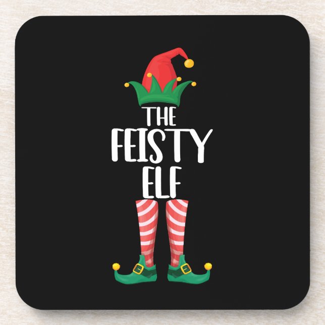 Posavasos El Feisty Elf Family Mating Group Navidades Gif (Frente)