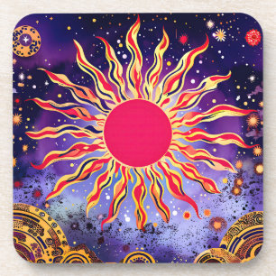 Posavasos "El fuego bailarín del Cosmos" El Sol