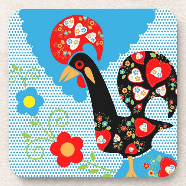 Posavasos El gallo portugués de Barcelos (Frente)