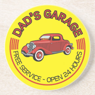 Posavasos El garaje del papá para el padre que tiene taller