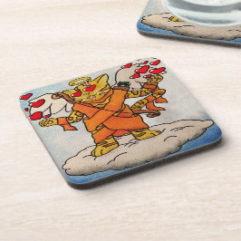 Posavasos El gato del amor del el día de San Valentín Cupido