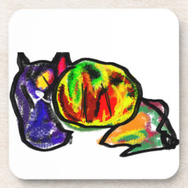 Posavasos El gato negro espera el otoño