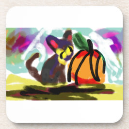 Posavasos El gato negro otoño acogedor