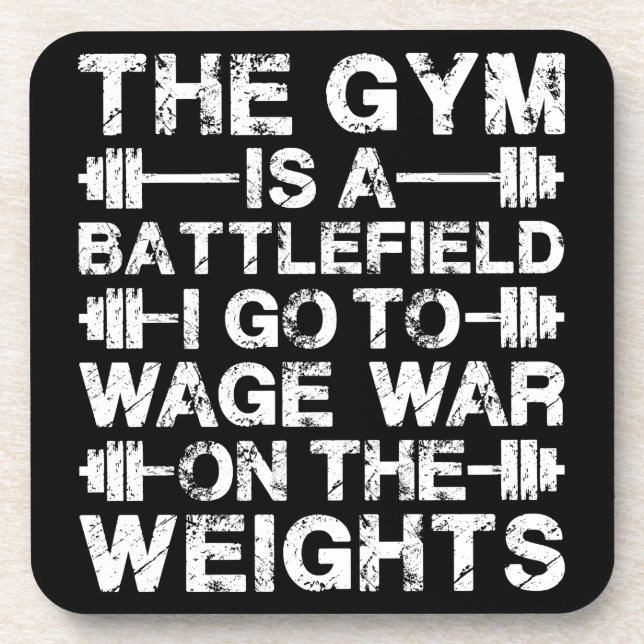 Posavasos El Gimnasio Es Un Campo De Batalla - Motivación Pa (Frente)