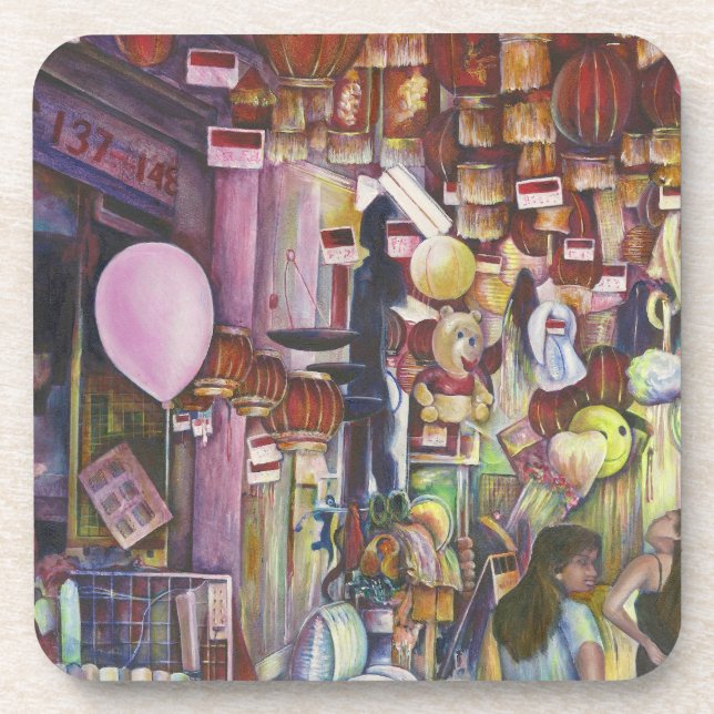 Posavasos El globo rosa sol y luna, Singapur (Frente)