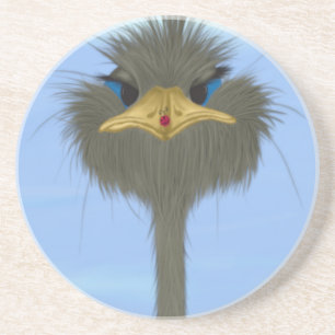 Posavasos El Gracioso George Del Ostrich Y La Cuta Ladybug