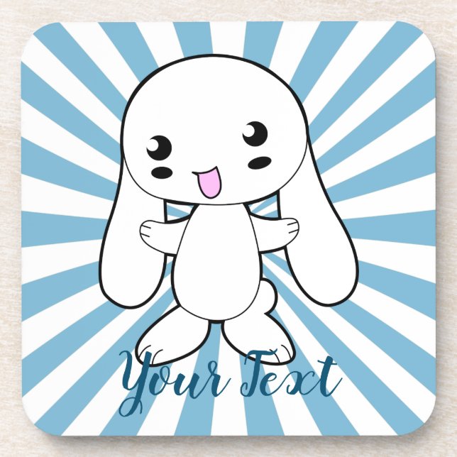 Posavasos El gran Personalizado de Kawaii Bunny (Frente)